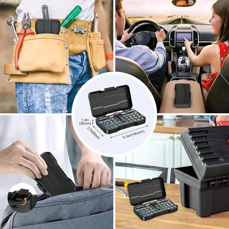 SEESE 24-In-1 Magnetic Screwdriver Kit, Precision Ratchet Screwdriver with Removable Handle, Versatile Tool for All Your Repair Needs,Perfect Christmas & New Year Gift Idea