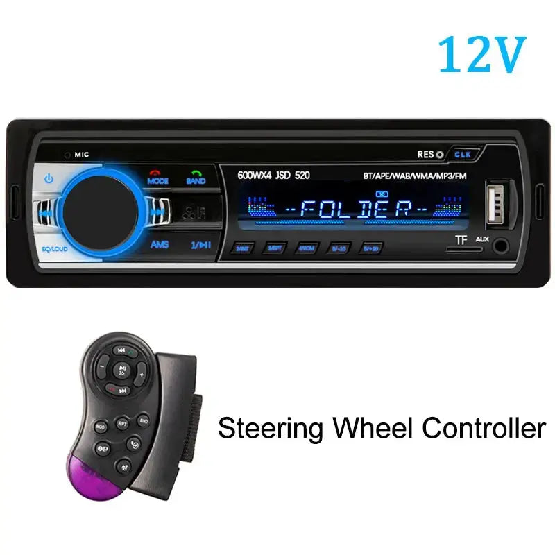 Upgrade Your Ride with Our Bluetooth Car Radio 1 Din Stereo Player - 60Wx4 FM Radio, MP3 Player, USB/SD and AUX Input