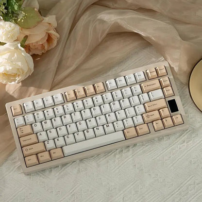 ND75 Pro Wireless Mechanical Keyboard, 2.4G USB-C Hot Swappable PC Gaming Keyboard with 1.2 Inch HD OLED Display, Rechargeable Ergonomic Gaming Keyboards with Custom Linear Switches for Office & Gaming, Wireless Keyboard