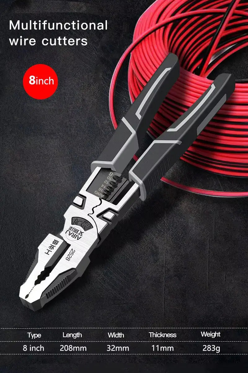 7/8/9 Inch Wire Pliers Sharp Large Opening Stripping Pliers Industrial Grade Multifunctional Hardware Manual Tools