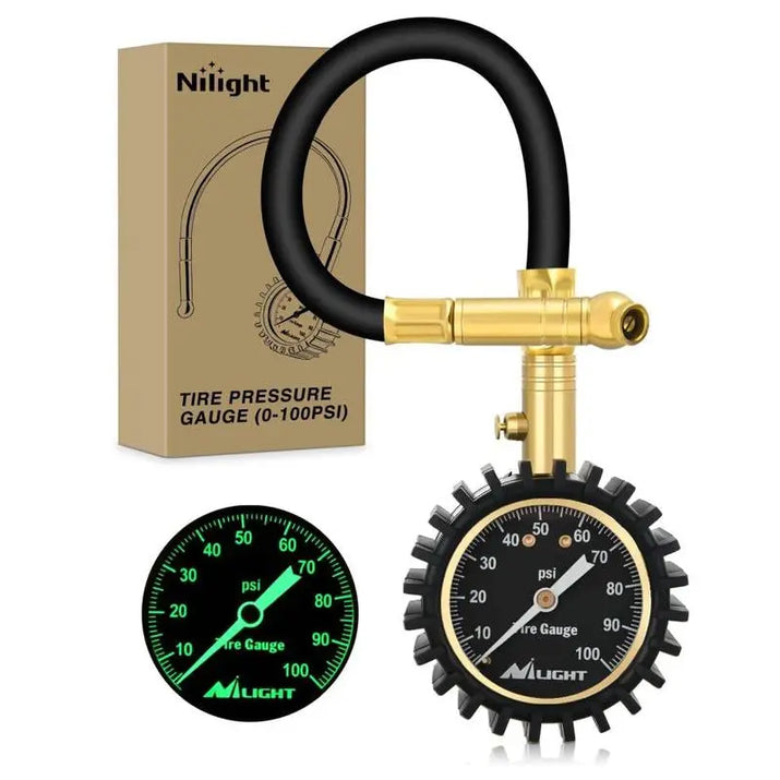 Nilight 50026R Digital Tire Inflator Pressure Gauge,250 PSI Air Chuck and Compressor Accessories Heavy Duty with Rubber Hose and Quick Connect Coupler for 0.1 Display Resolution Repair Automotive Vehicle Tool Automotive Maintenance Tools Dealsforyoudays