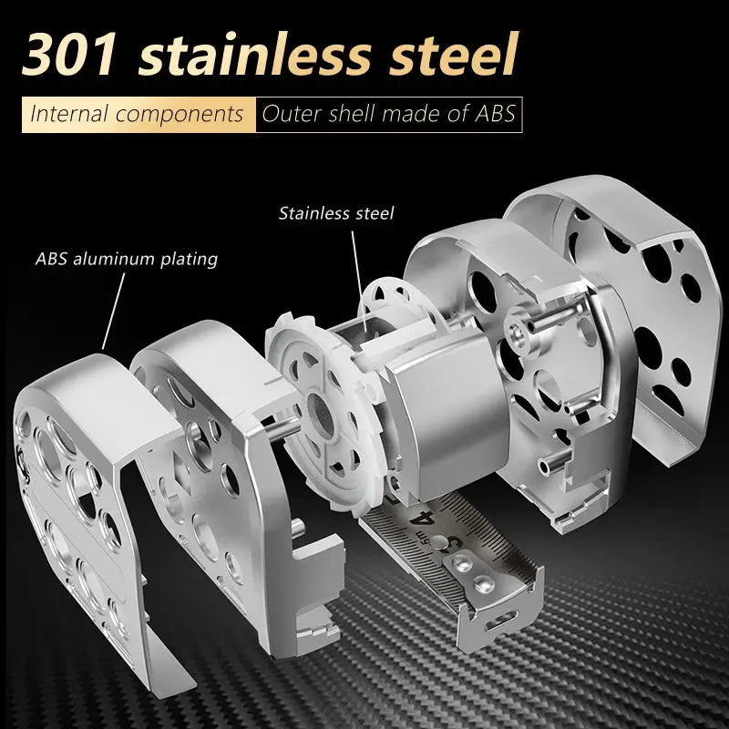 Premium Retractable Magnetic Hollow Tape Measure for Electricians Carpenters - Stainless Steel Anti-Corrosion Tool Gift