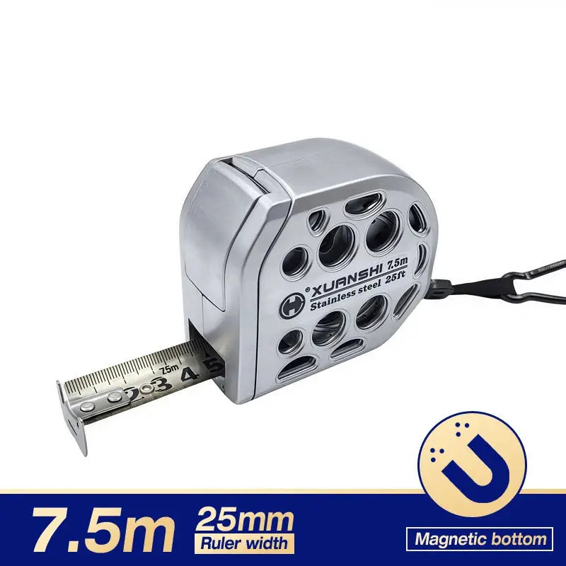 Premium Retractable Magnetic Hollow Tape Measure for Electricians Carpenters - Stainless Steel Anti-Corrosion Tool Gift