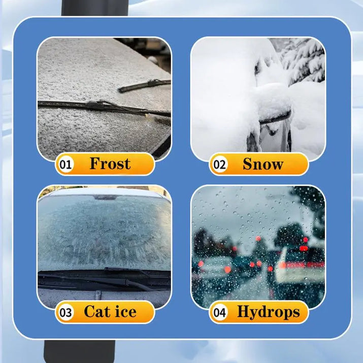 Snow Brush and Ice Scrapers for Car Windshield, Extendable Car Snow Accessories with Foam Grip, Brush Supports 360 Degree Rotation, Car Winter Removal Tool for Cars, Trucks, Suvs