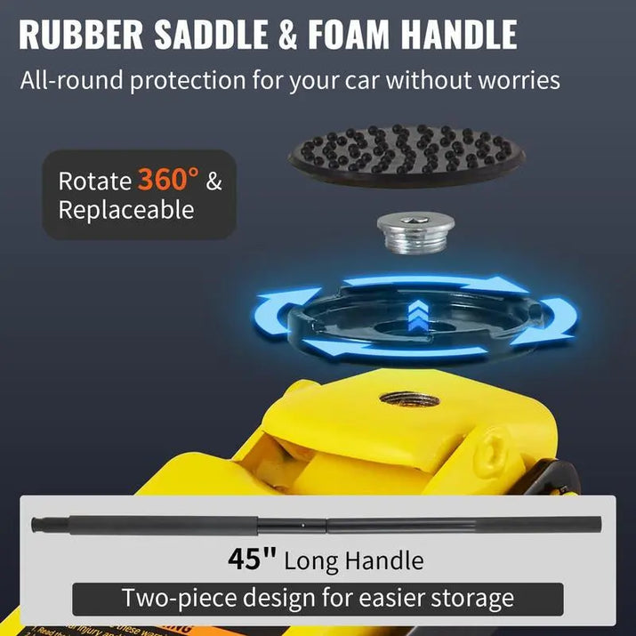 VEVOR Low Profile Aluminum Steel Racing Floor Jack Dual Pump Lift Car Auto