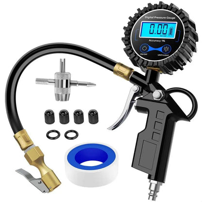 Nilight 50026R Digital Tire Inflator Pressure Gauge,250 PSI Air Chuck and Compressor Accessories Heavy Duty with Rubber Hose and Quick Connect Coupler for 0.1 Display Resolution Repair Automotive Vehicle Tool Automotive Maintenance Tools Dealsforyoudays