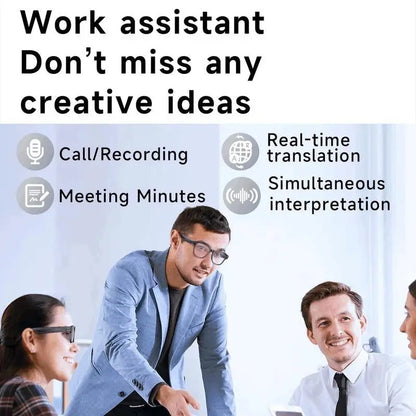 Revolutionary AI Smart Glasses: Experience Live Translation, HD Video, and Bluetooth Connectivity in Stylish Black Frame