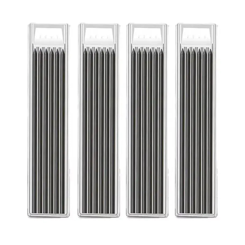 Solid Carpenter Pencil Built-In Sharpener for Deep Hole 2B Lead Core Mechanical Pencil Scribing Marking Woodworking Tool