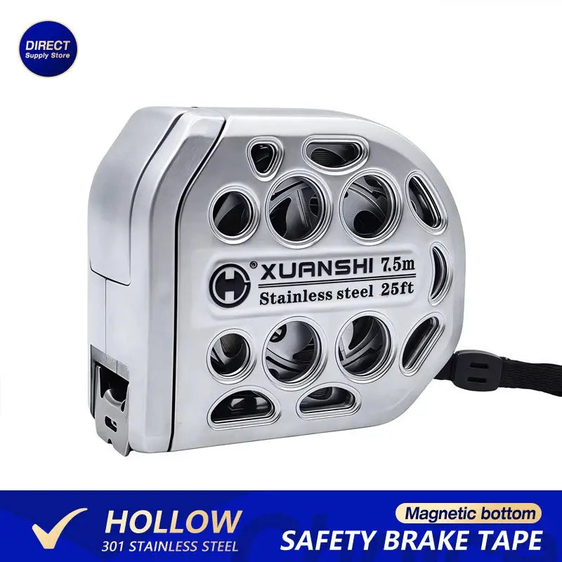 Premium Retractable Magnetic Hollow Tape Measure for Electricians Carpenters - Stainless Steel Anti-Corrosion Tool Gift