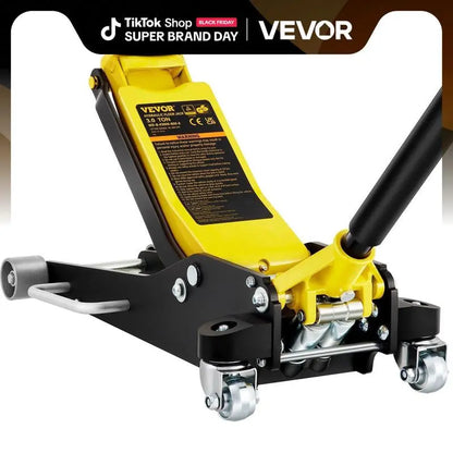 VEVOR Low Profile Aluminum Steel Racing Floor Jack Dual Pump Lift Car Auto