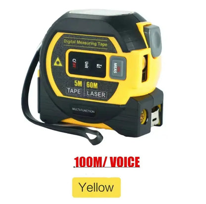 3 in 1 Laser Tape Measure Laser Distance Measuring Rangefinder Infrared High-Precision Digital Electronic Ruler Measuring Level