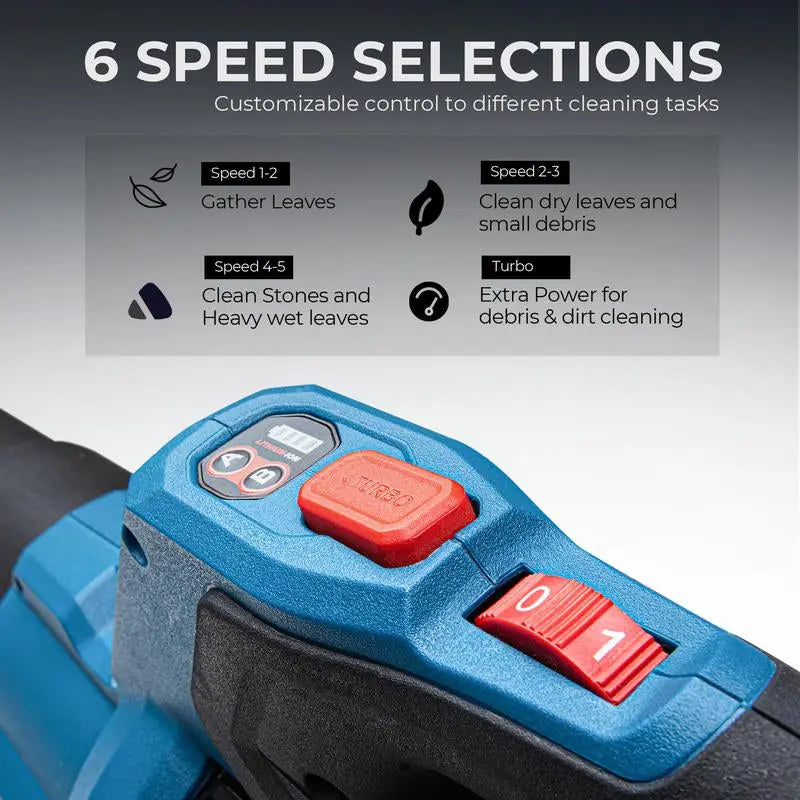 Dongcheng 650 CFM Cordless Leaf Blower, 40V Battery Powered Blower with 2 * 4.0Ah Batteries & Charger, High-Efficiency Brushless Motor for Sidewalks, Driveways, Town Care, Blowing Leaves and Snow Heavy Duty