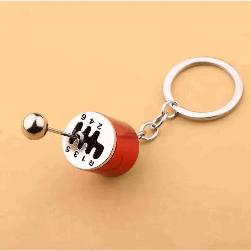 Working Shift Knob Keychain Fidget Toy Shifting Key Ring for Men Women