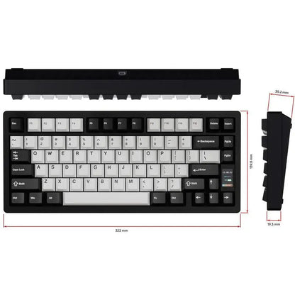 ND75 Pro Wireless Mechanical Keyboard, 2.4G USB-C Hot Swappable PC Gaming Keyboard with 1.2 Inch HD OLED Display, Rechargeable Ergonomic Gaming Keyboards with Custom Linear Switches for Office & Gaming, Wireless Keyboard