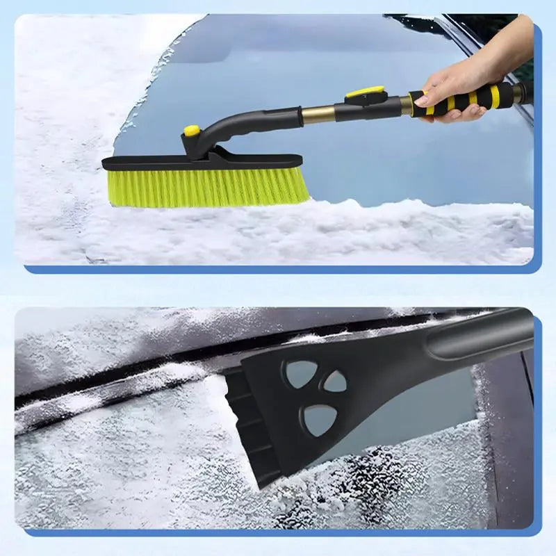 Snow Brush and Ice Scrapers for Car Windshield, Extendable Car Snow Accessories with Foam Grip, Brush Supports 360 Degree Rotation, Car Winter Removal Tool for Cars, Trucks, Suvs