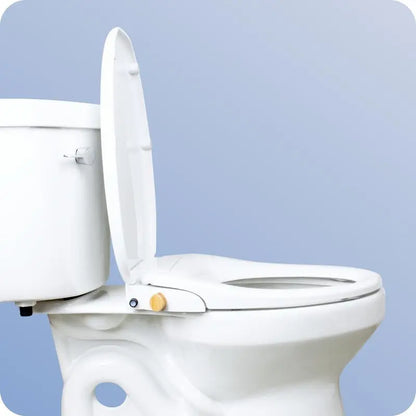 TUSHY Wave Bidet Toilet Seat Non-Electric with Duoflow Nozzles & Quick Release Button for Easy Clean Install