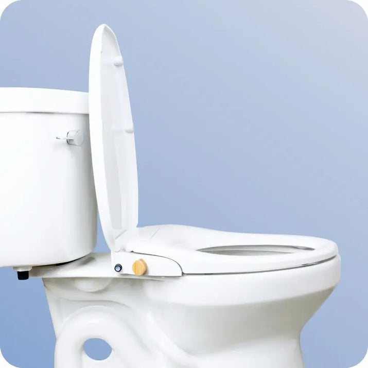 TUSHY Wave Bidet Toilet Seat Non-Electric with Duoflow Nozzles & Quick Release Button for Easy Clean Install