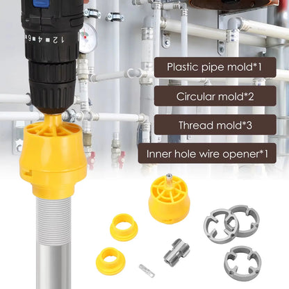 8PCS PVC Thread Maker Tool Electric Drill Plastic Pipe Tap Die Dies 1/2 Inch 3/4 Inch 1 Inch Alloy Pipe Threader Plumbing Tool