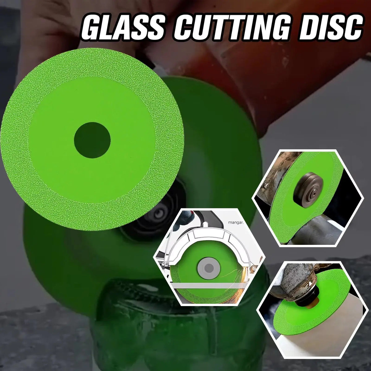 Glass Cutting Disc Diamond 100Mm Marble Saw Ceramic Tile Jade Crystal Wine Bottles Grinding Chamfering Glass Cutting Tool 3/1Pcs