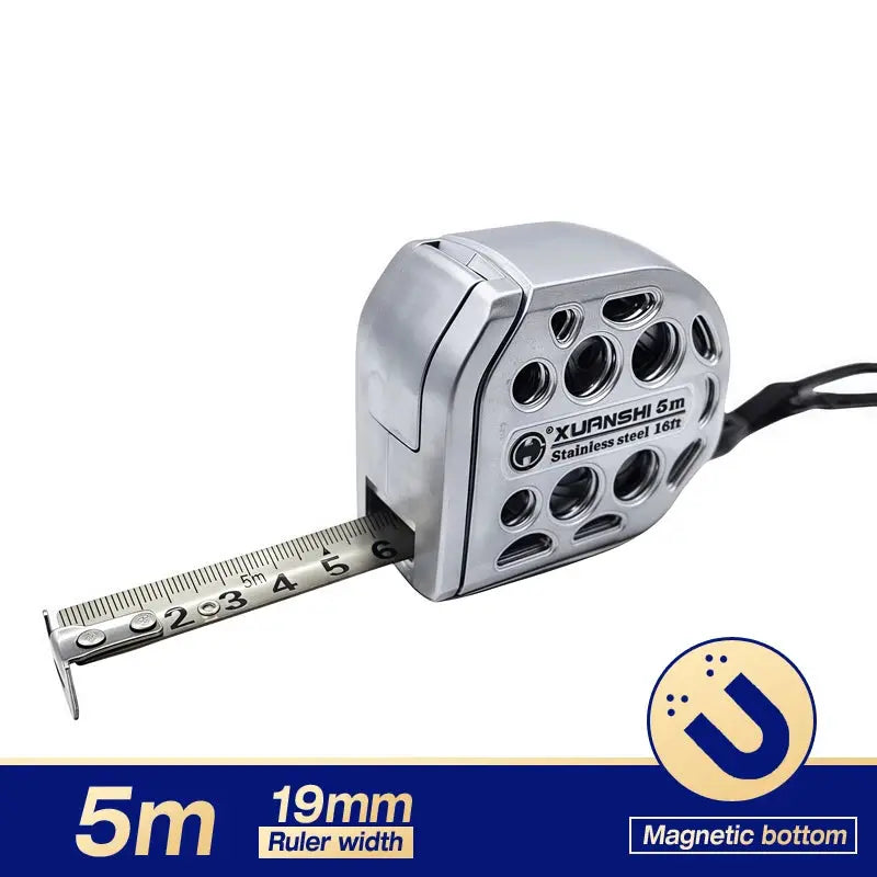 Premium Retractable Magnetic Hollow Tape Measure for Electricians Carpenters - Stainless Steel Anti-Corrosion Tool Gift