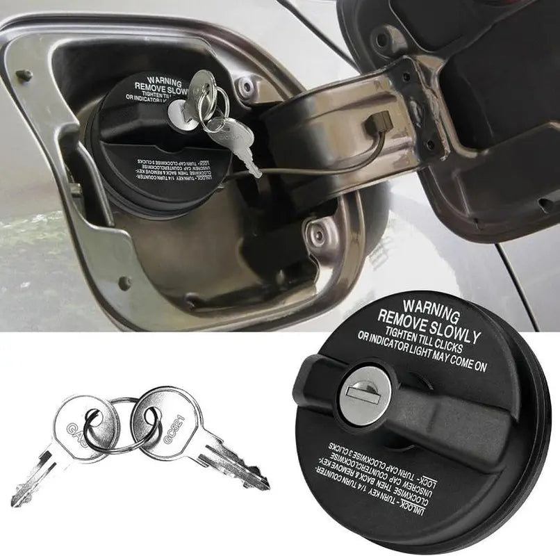 Locking Gas Cap Anti-Siphon Anti-Theft Fuel Cap with Key Fits Toyota 4Runner Tacoma Honda CR-V Tundra Acura Infiniti Nissan Buick Cadillac GMC Chevy Replacement 77300-47020 10504