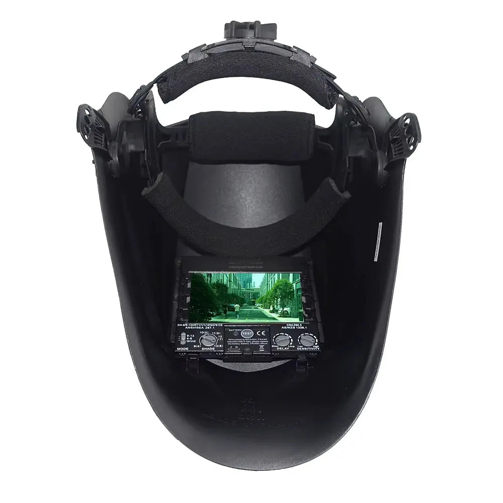 Professional Welding Helmet 100*65Mm 1111 4 Sensors Grinding DIN 3/4-13 MMA MIG TIG EN379 Solar Auto Darkening Welding Mask