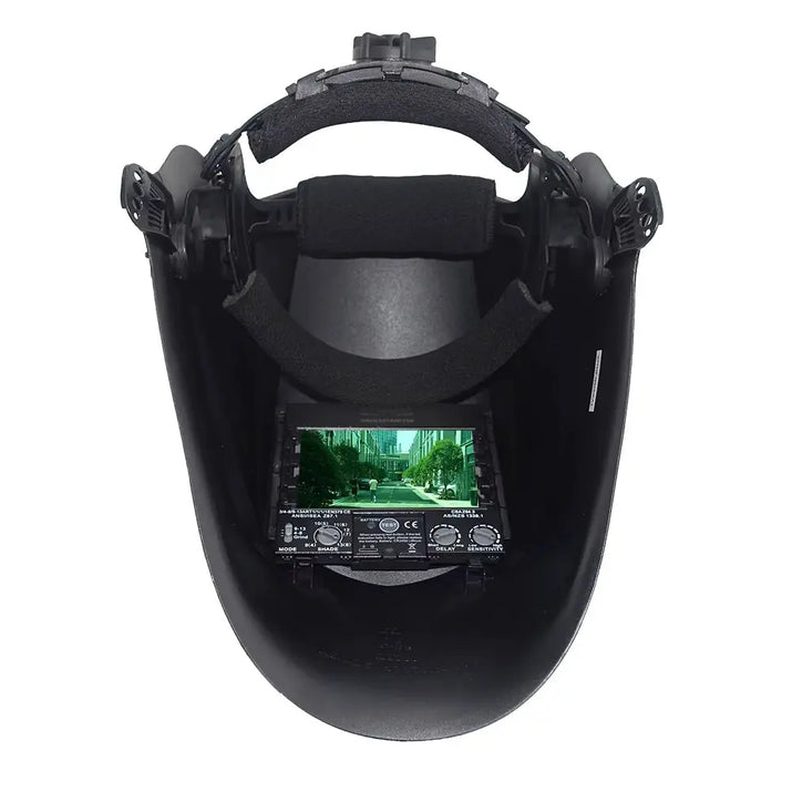 Professional Welding Helmet 100*65Mm 1111 4 Sensors Grinding DIN 3/4-13 MMA MIG TIG EN379 Solar Auto Darkening Welding Mask