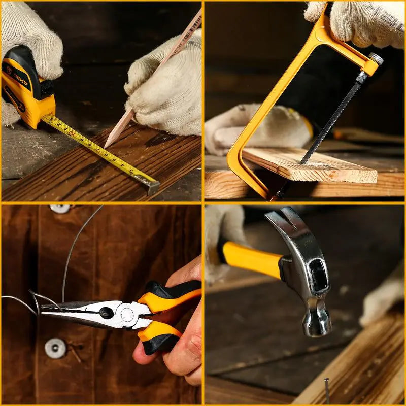 Tool Kit Box Drill Set: DEKOPRO 12V Cordless Drill and Home Mechanic Tool Set, 1.5Ah Rechargeable Lithium-Ion Battery, 238 Pcs Tool Kit， ALL in ONE Toolbox with Hand Tools for Home Repairs, DIY Projects, and Mechanic Work Sturdy Drawer for Men Springtok