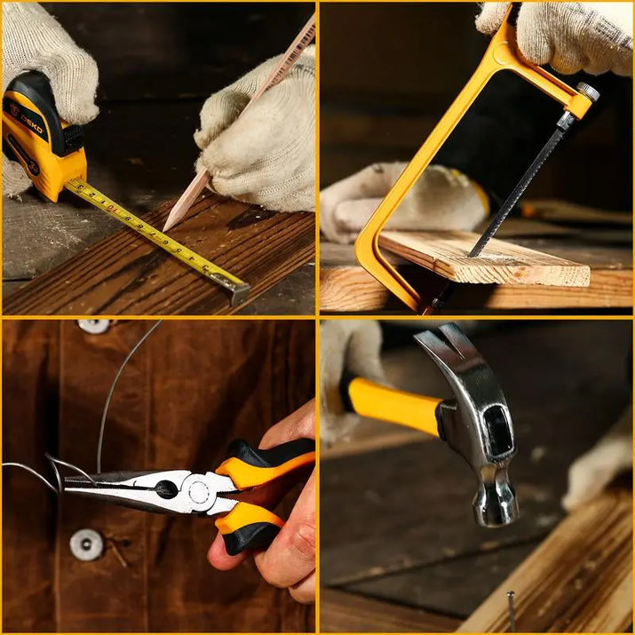 Tool Kit Box Drill Set: DEKOPRO 12V Cordless Drill and Home Mechanic Tool Set, 1.5Ah Rechargeable Lithium-Ion Battery, 238 Pcs Tool Kit， ALL in ONE Toolbox with Hand Tools for Home Repairs, DIY Projects, and Mechanic Work Sturdy Drawer for Men Springtok