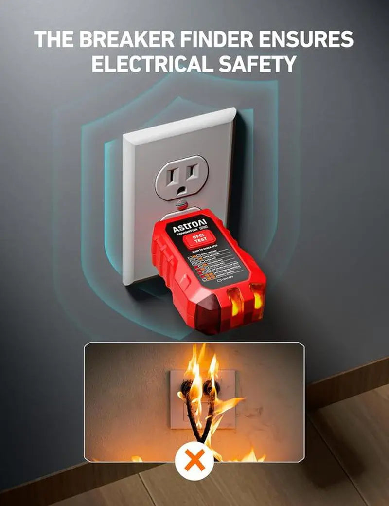 [Black Friday]Astroai Circuit Breaker Finder with GFCI Outlet Tester, Electrical Tester Tool for Home/Workshop Circuit Tracing, Quickly Locates Breakers with Indicators