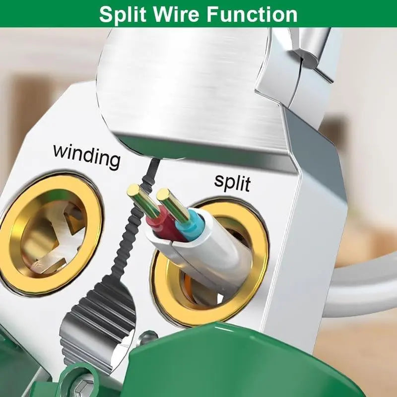 Multi-Function Electrical Pliers with Voltage Tester, 8-In-1 Wire Cutter, Stripper, Crimper & Puller for Electricians and Home Use