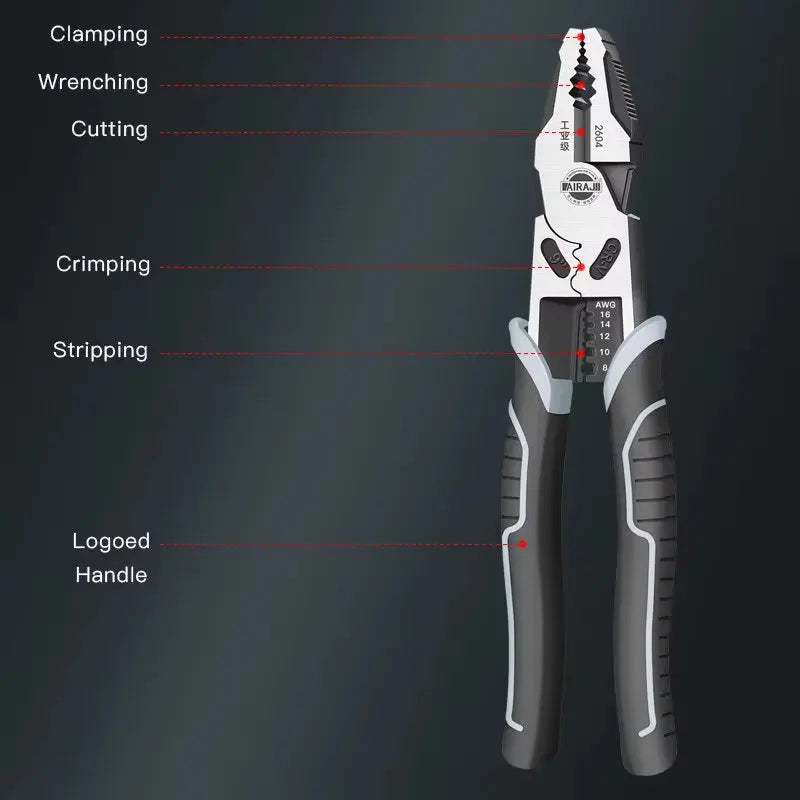 7/8/9 Inch Wire Pliers Sharp Large Opening Stripping Pliers Industrial Grade Multifunctional Hardware Manual Tools