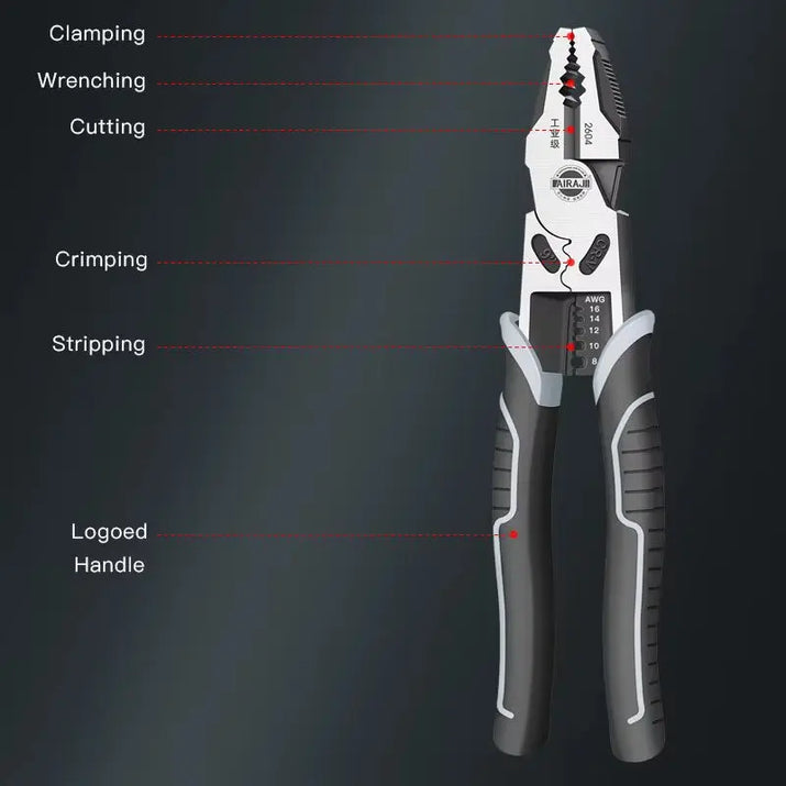 7/8/9 Inch Wire Pliers Sharp Large Opening Stripping Pliers Industrial Grade Multifunctional Hardware Manual Tools