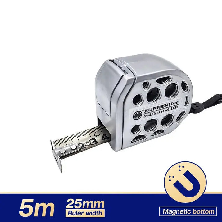 Premium Retractable Magnetic Hollow Tape Measure for Electricians Carpenters - Stainless Steel Anti-Corrosion Tool Gift