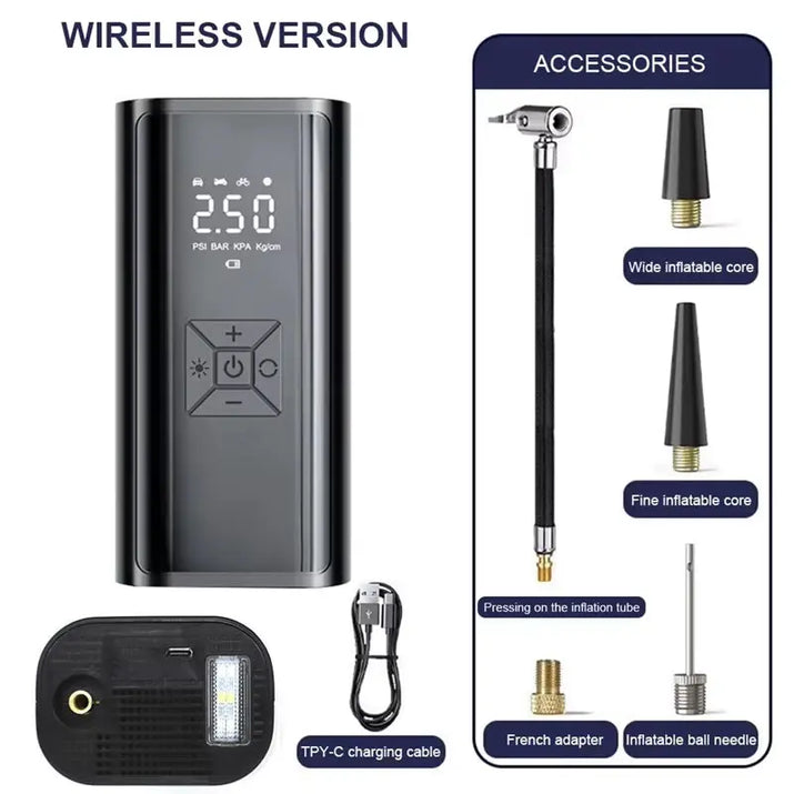 1Pc Wireless Car Air Compressor Air Pump Electric Tire Inflator Pump for Motorcycle Bicycle Boat AUTO Tyre Balls Inflatable