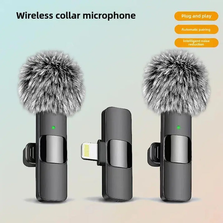 Professional Wireless Lavalier Microphone, USB Rechargeable Wireless Microphone, Plug-Play Lapel Mic for Video Recording, Teaching, Interviews, Podcast Equipment, Mini Microfono Minimic C Interface Mini Microphone Phone Accessories