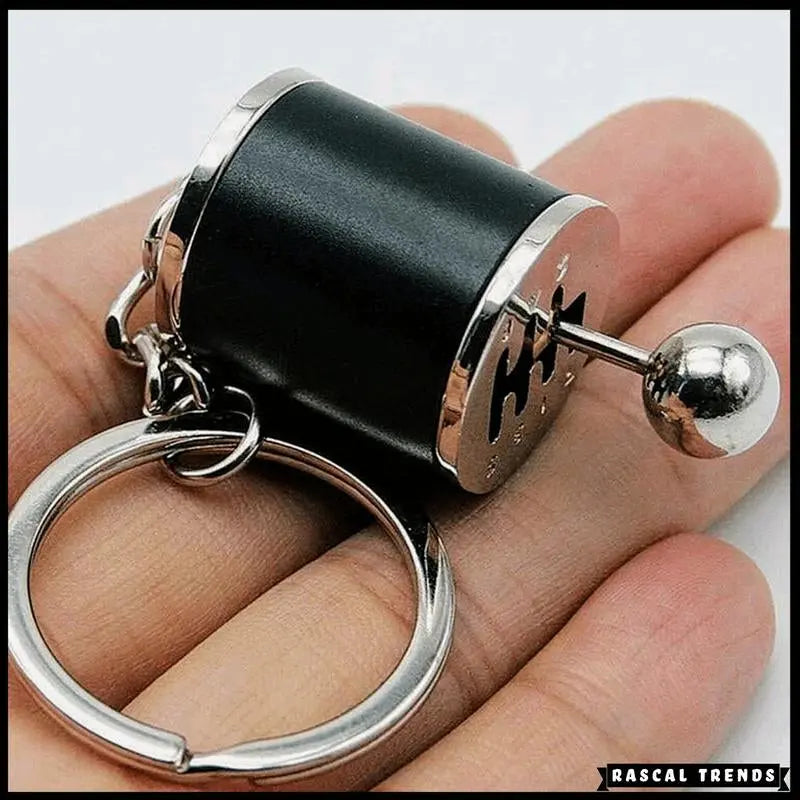 Working Shift Knob Keychain Fidget Toy Shifting Key Ring for Men Women