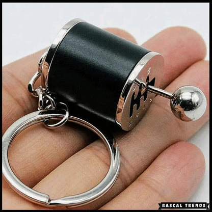 Working Shift Knob Keychain Fidget Toy Shifting Key Ring for Men Women