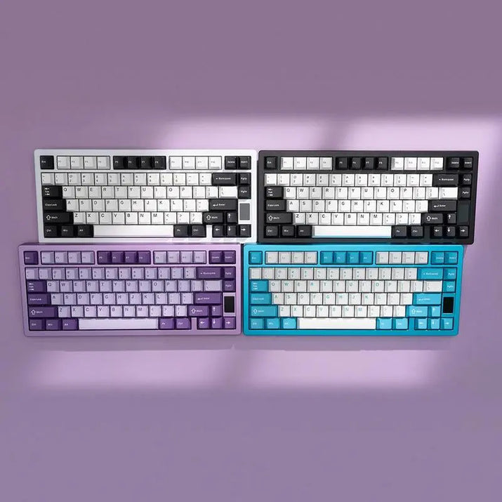 ND75 Pro Wireless Mechanical Keyboard, 2.4G USB-C Hot Swappable PC Gaming Keyboard with 1.2 Inch HD OLED Display, Rechargeable Ergonomic Gaming Keyboards with Custom Linear Switches for Office & Gaming, Wireless Keyboard