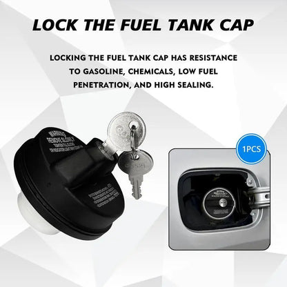 Locking Gas Cap Anti-Siphon Anti-Theft Fuel Cap with Key Fits Toyota 4Runner Tacoma Honda CR-V Tundra Acura Infiniti Nissan Buick Cadillac GMC Chevy Replacement 77300-47020 10504