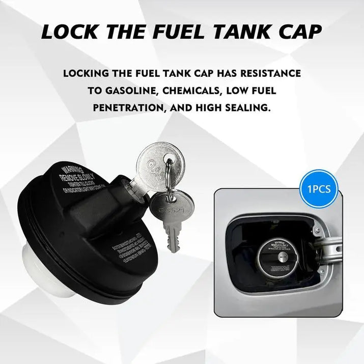 Locking Gas Cap Anti-Siphon Anti-Theft Fuel Cap with Key Fits Toyota 4Runner Tacoma Honda CR-V Tundra Acura Infiniti Nissan Buick Cadillac GMC Chevy Replacement 77300-47020 10504