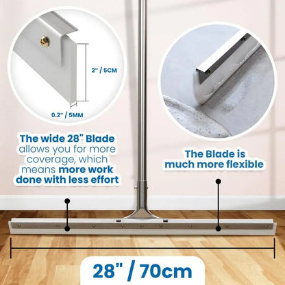 Mhm'S Aquaslide Pushpro - 28-Inch Wide Floor Squeegee for Concrete Floors - Professional-Grade Cleaning and Efficiency