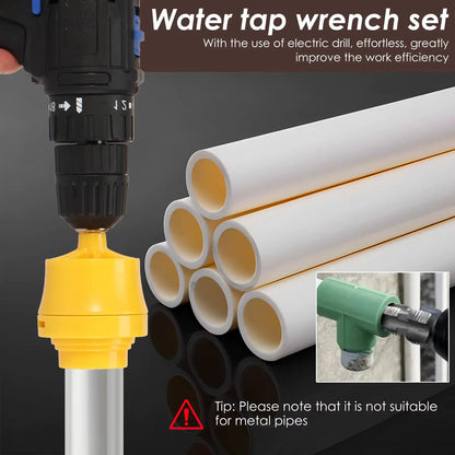 8PCS PVC Thread Maker Tool Electric Drill Plastic Pipe Tap Die Dies 1/2 Inch 3/4 Inch 1 Inch Alloy Pipe Threader Plumbing Tool