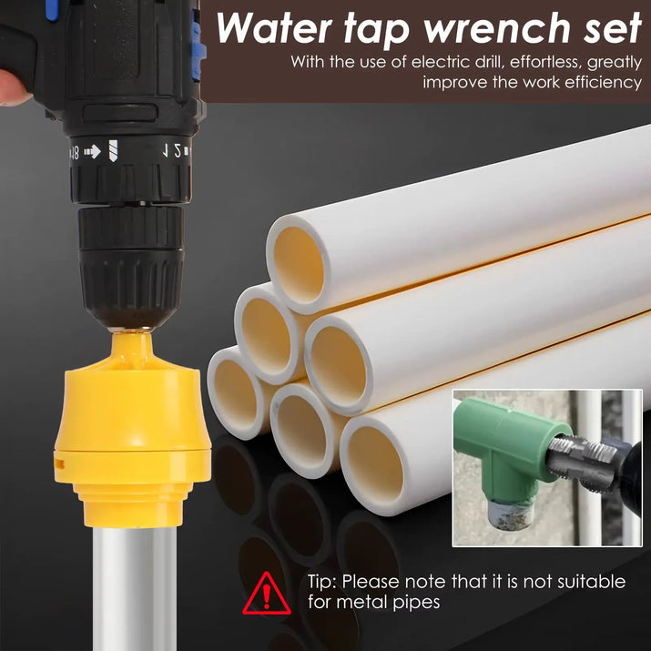 8PCS PVC Thread Maker Tool Electric Drill Plastic Pipe Tap Die Dies 1/2 Inch 3/4 Inch 1 Inch Alloy Pipe Threader Plumbing Tool