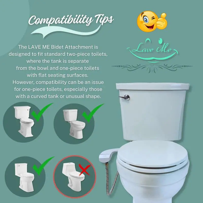 LAVE ME Bidet Attachment for Existing Toilets