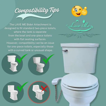 LAVE ME Bidet Attachment for Existing Toilets