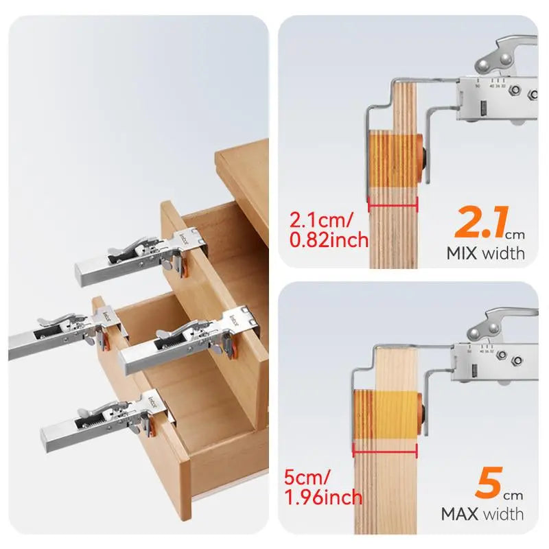 IMBOT Quick-Press Drawer Clamp Stainless Steel Drawer Fixing Clip for Precise Door Knob Installation - Durable & Labor-Saving Tool for Cabinet Hardware Heavy Duty