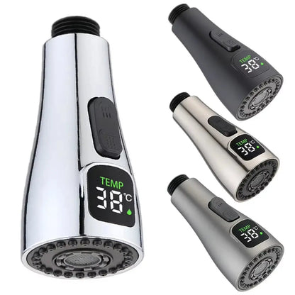 Replacement LED Faucet Tap Nozzle ABS 1/2" Connection Water Saving Reduce Bills Kitchen Swivel-Head Water-Saving Spray